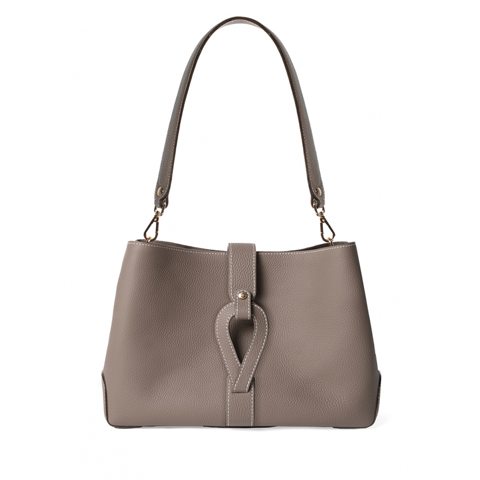 'Volute le Sac' Cabas Cuir Nappa Volcan et Or