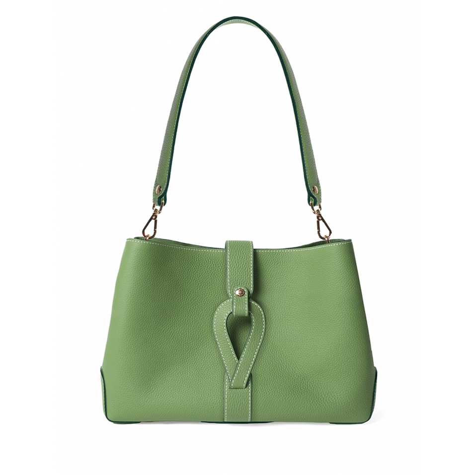 'Volute le Sac' Leather Tote bag Asperge & Gold