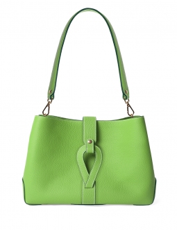 'Volute le Sac' Leather Tote bag Apple Green & Gold