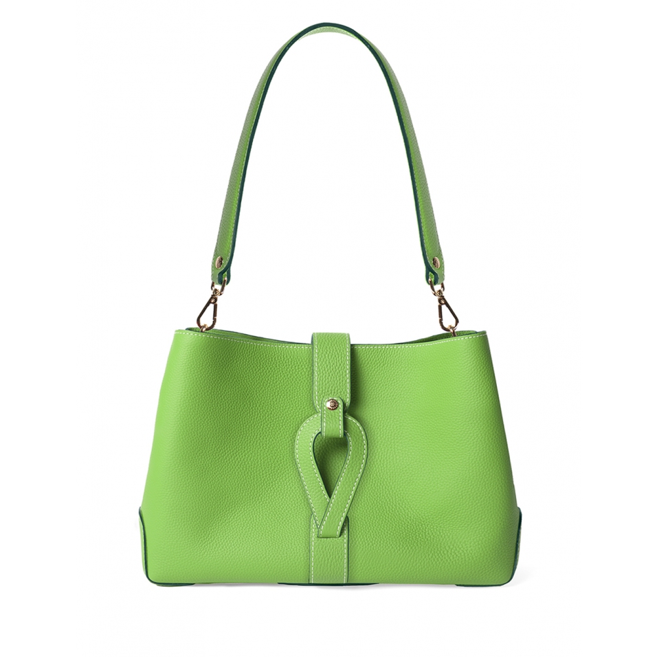 'Volute le Sac' Cabas Cuir Nappa Pomme et Or
