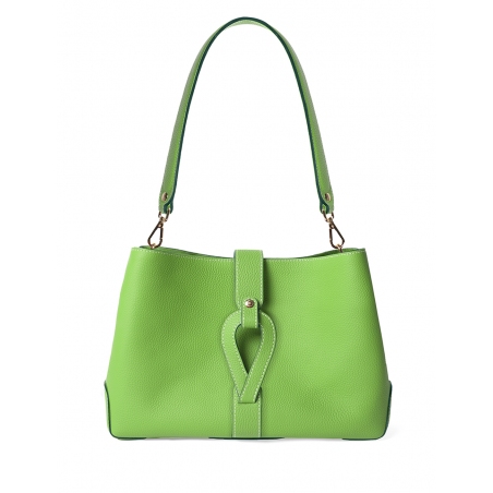 'Volute le Sac' Cabas Cuir Nappa Pomme et Or