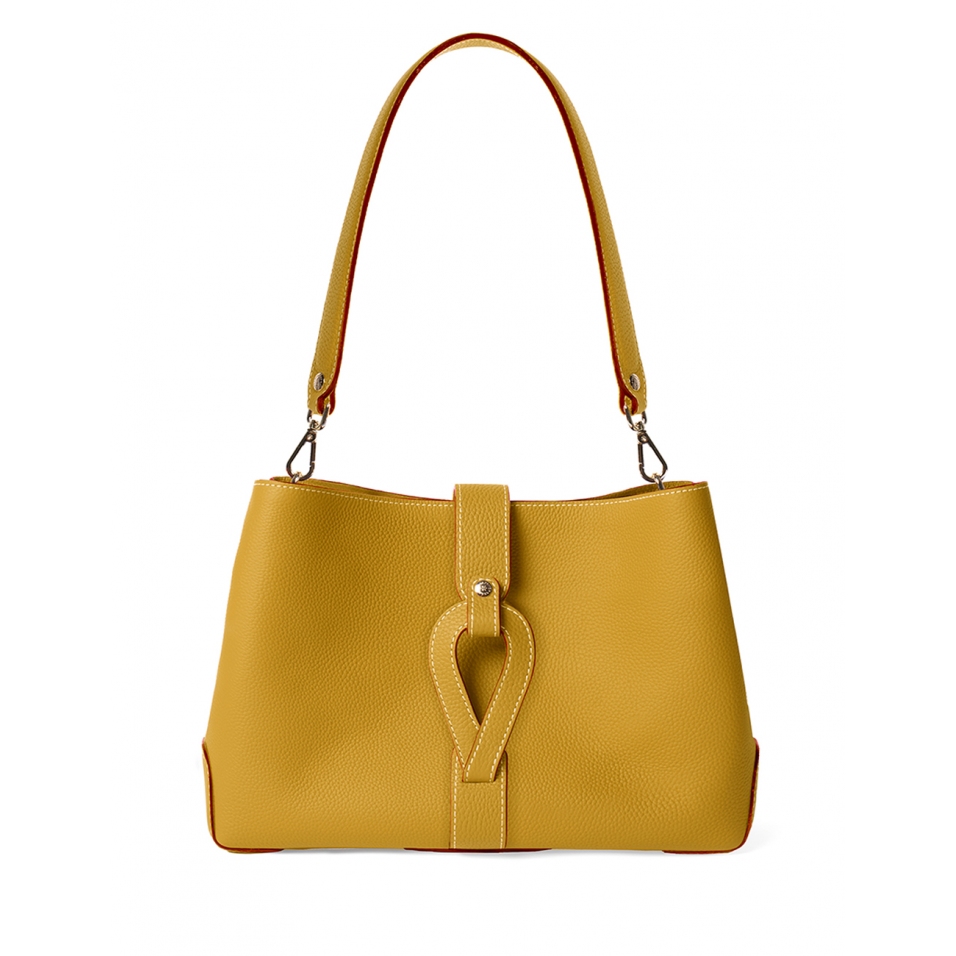 'Volute le Sac' Leather Tote bag Moutarde & Gold