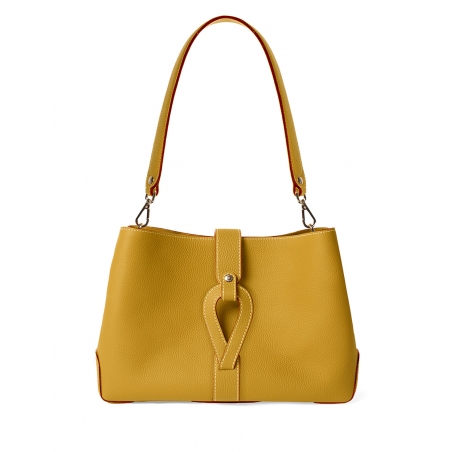 'Volute le Sac' Leather Tote bag Moutarde & Gold