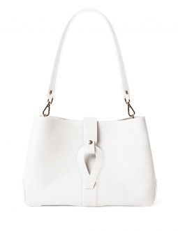 'Volute le Sac' Leather Tote bag Snow White & Gold