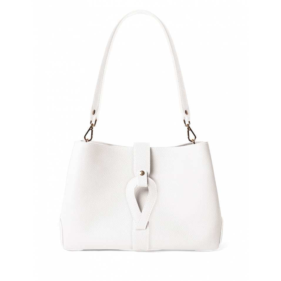 'Volute le Sac' Leather Tote bag Snow White & Gold
