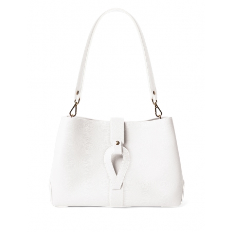 'Volute le Sac' Leather Tote bag Snow White & Gold