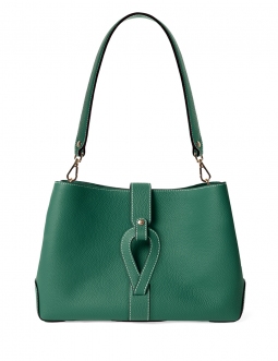 'Volute le Sac' Leather Tote bag Vert Pin & Gold