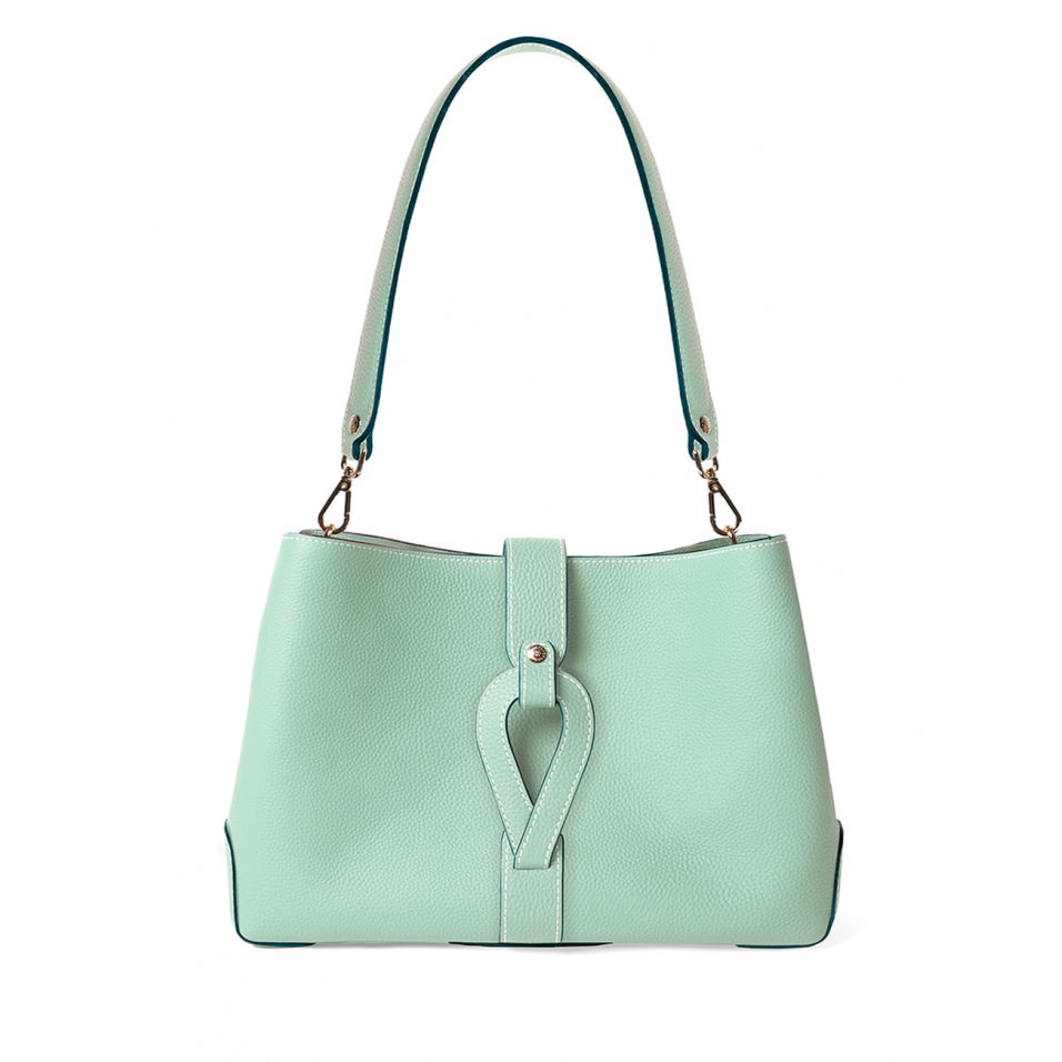 'Volute le Sac' Cabas Cuir Nappa Opaline et Or