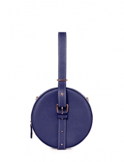 'Macaron' Nappa Leather handbag Navy Blue