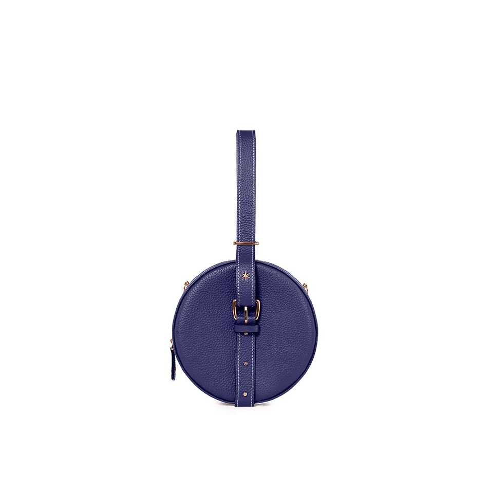 'Macaron' Nappa Leather handbag Navy Blue