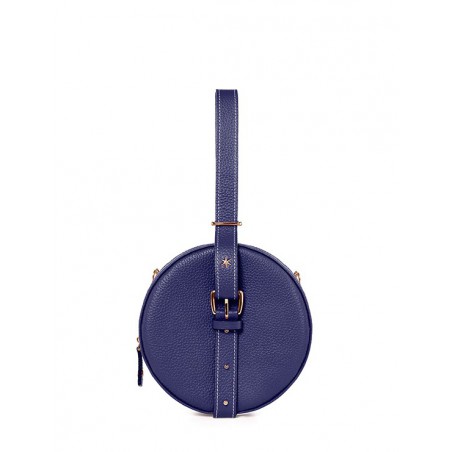'Macaron' Nappa Leather handbag Navy Blue