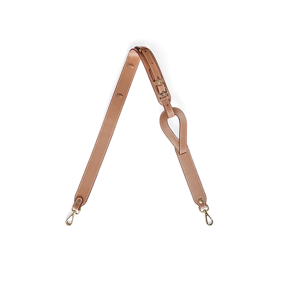 'Volute Bretelle' Bretelle Ajustable en Cuir Soie