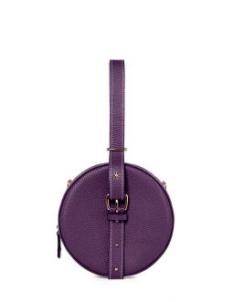 'Macaron' Nappa Leather handbag Dark Purple 