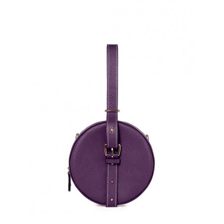 'Macaron' Nappa Leather handbag Dark Purple 
