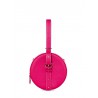 'Macaron' Sac à main Rond Cuir Nappa Fuchsia