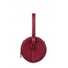 'Macaron' Sac à main Rond Cuir Nappa Bordeaux