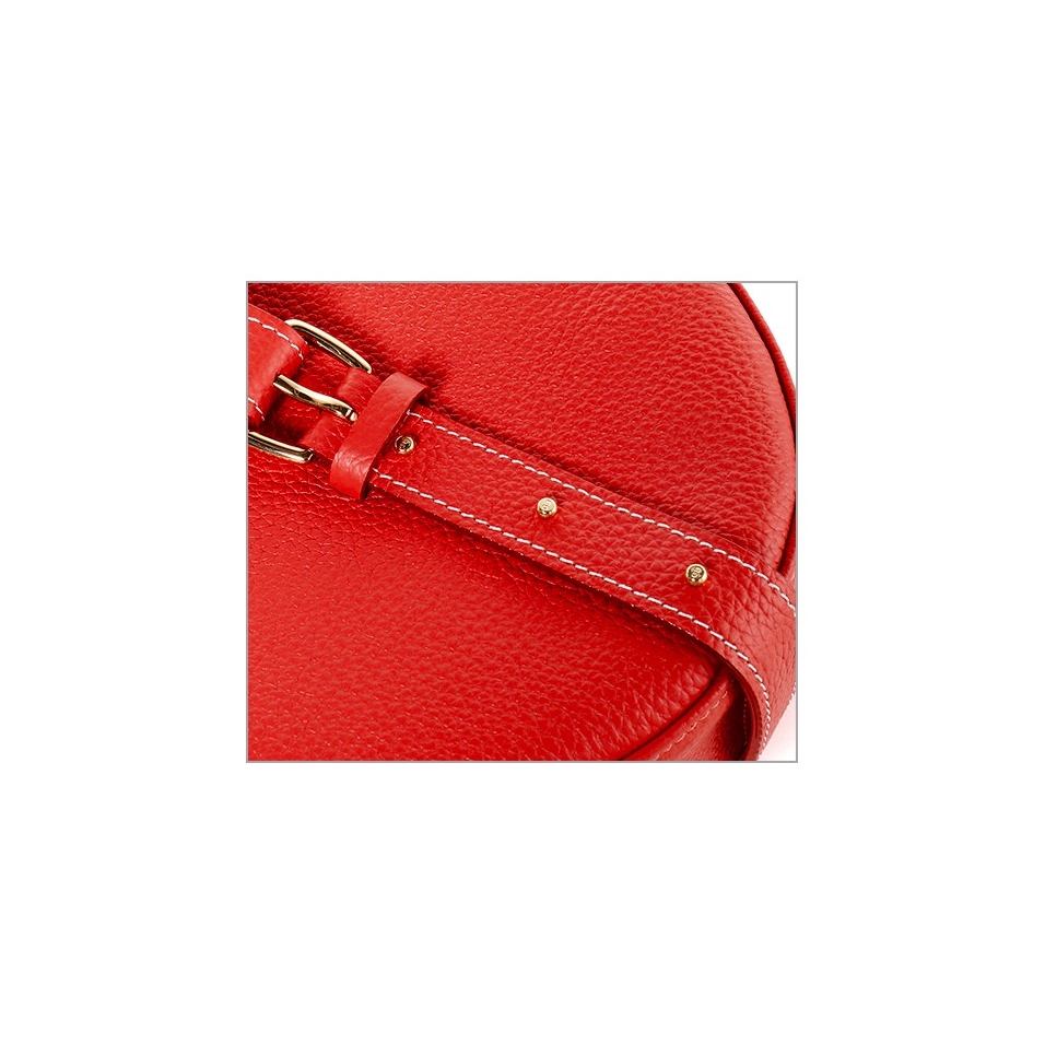 'Macaron' Sac à main Rond Cuir Nappa Ébène