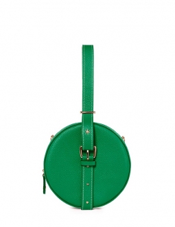 'Macaron' Sac à main Rond Cuir Nappa Lagon