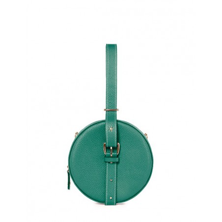 'Macaron' Nappa Leather handbag Vert Pin