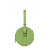 'Macaron' Sac à main Rond Cuir Nappa Asperge