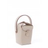 'Tuilerie' Sac à main Seau Cuir Nappa  Tourterelle