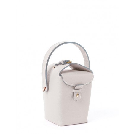 'Tuilerie' Nappa Leather handbag Pearl grey