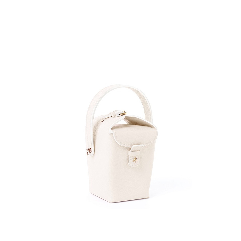 'Tuilerie' Sac à main Seau Cuir Nappa  Crème