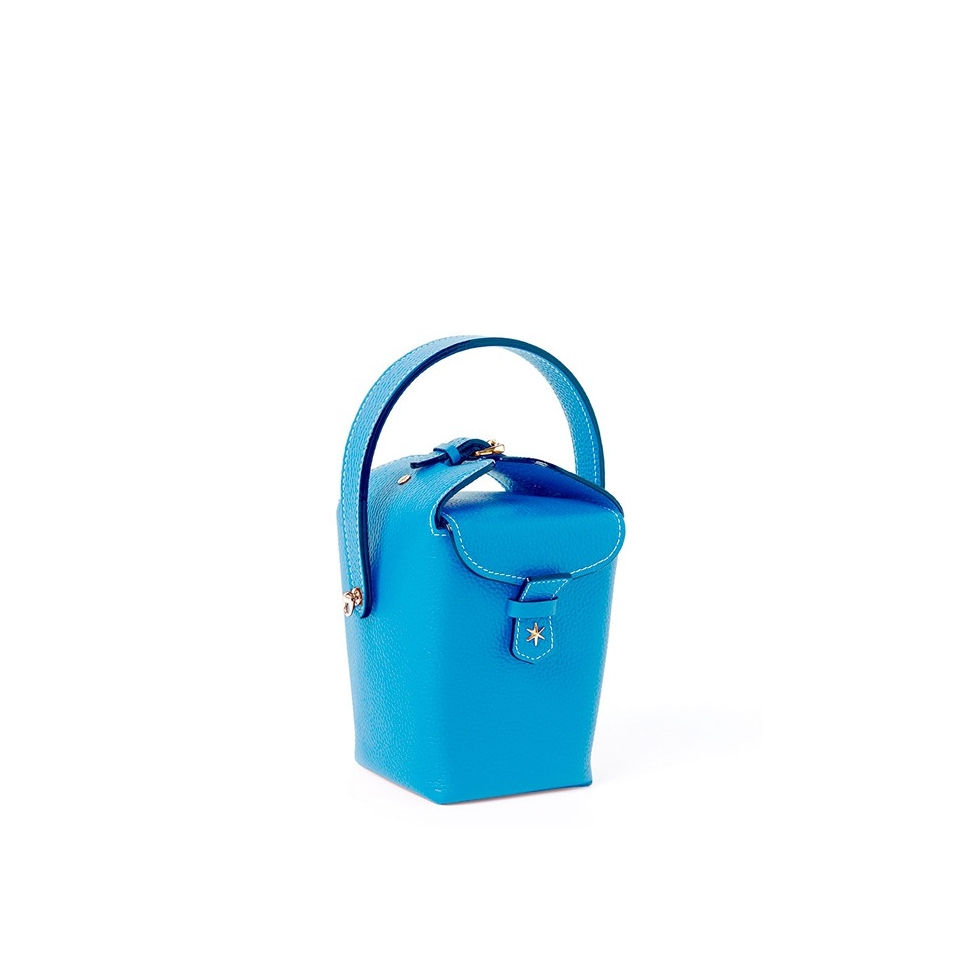 'Tuilerie' Nappa Leather handbag Cyan