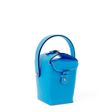 'Tuilerie' Nappa Leather handbag Cyan