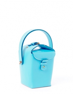 'Tuilerie' Sac à main Seau Cuir Nappa  Azur & Or