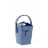 'Tuilerie' Sac à main Seau Cuir Nappa Marine & Or