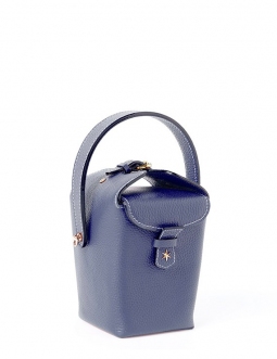 'Tuilerie' Nappa Leather handbag Night Blue & Gold