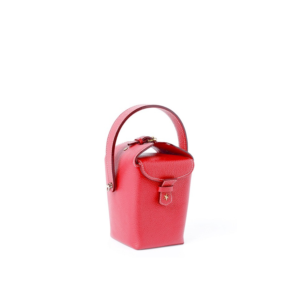 'Tuilerie' Sac à main Seau Cuir Nappa  Écrevisse & Or