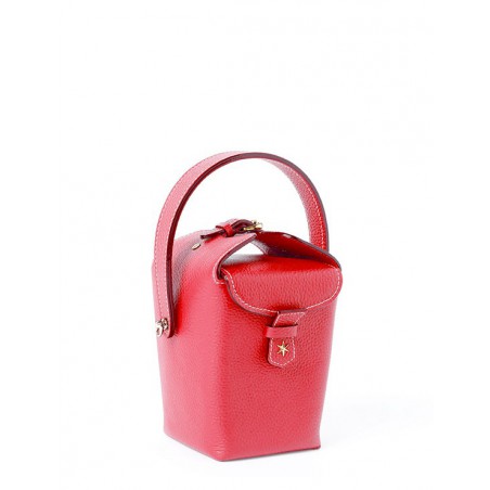 'Tuilerie' Nappa Leather handbag Red & Gold