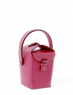 'Tuilerie' Sac à main Seau Cuir Nappa Bordeaux & Or
