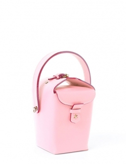 'Tuilerie' Sac à main Seau Cuir Nappa  Poudré & Or