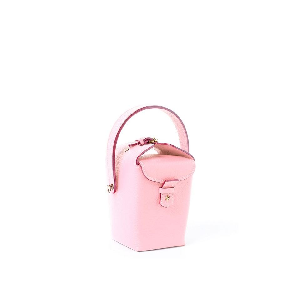 'Tuilerie' Sac à main Seau Cuir Nappa  Poudré & Or