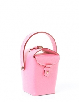 'Tuilerie' Sac à main Seau Cuir Nappa  Rose & Or