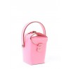 'Tuilerie' Sac à main Seau Cuir Nappa  Rose & Or