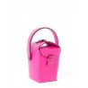 'Tuilerie' Sac à main Seau Cuir Nappa Fuchsia & Or
