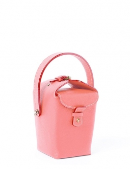 'Tuilerie' Nappa Leather handbag Watermelon & Gold