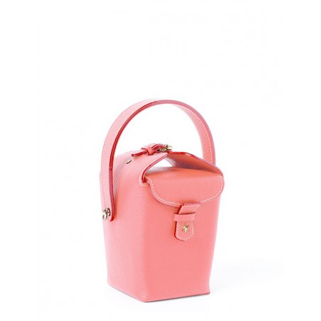'Tuilerie' Nappa Leather handbag Watermelon & Gold