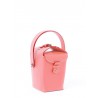 'Tuilerie' Sac à main Seau Cuir Nappa Pastèque & Or