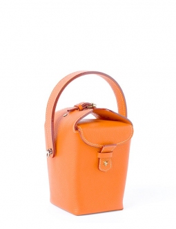 'Tuilerie' Nappa Leather handbag Orange & Gold