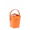 'Tuilerie' Sac à main Seau Cuir Nappa  Orange & Or