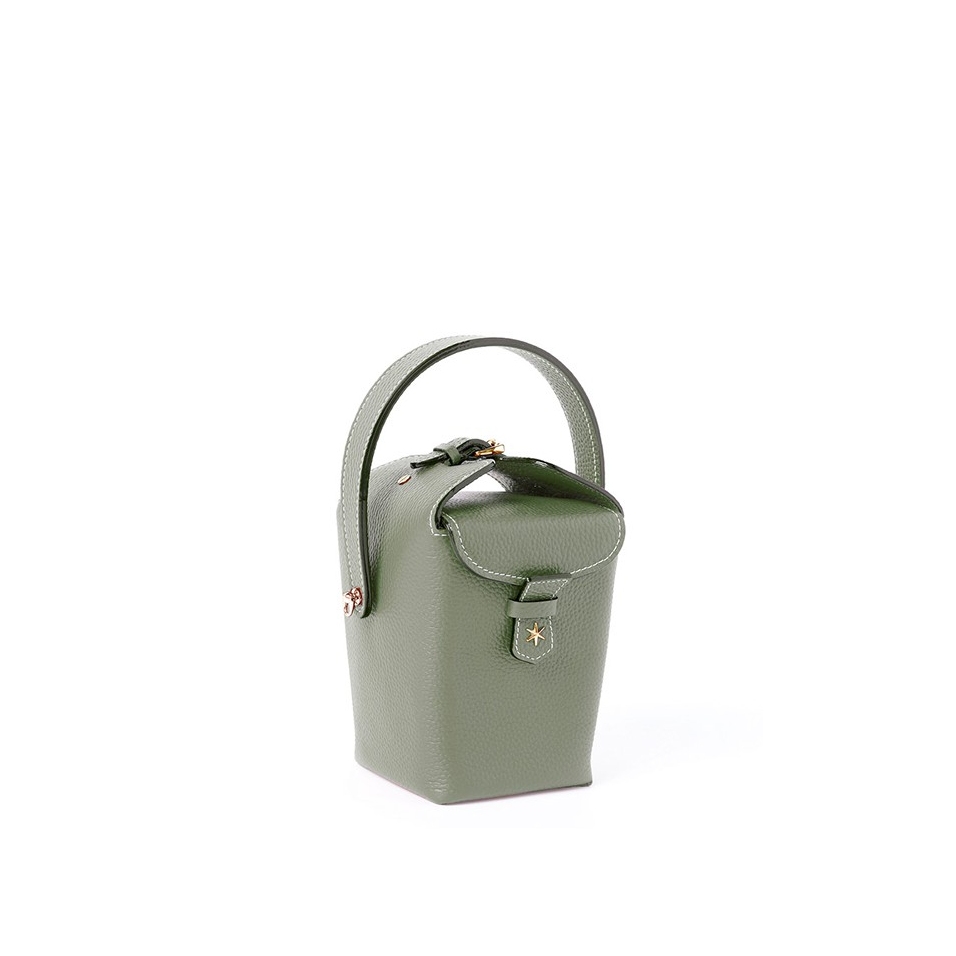 'Tuilerie' Nappa Leather handbag Taiga & Gold