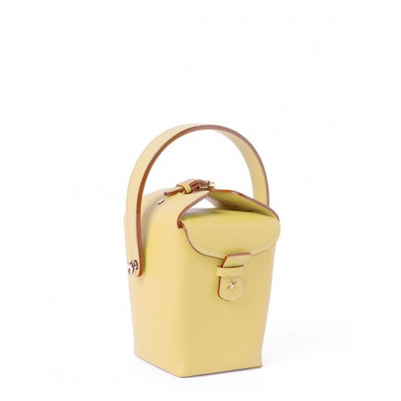 'Tuilerie' Nappa Leather handbag Anis & Gold