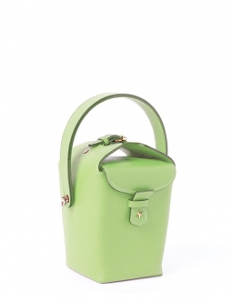 'Tuilerie' Sac à main Seau Cuir Nappa Pomme & Or