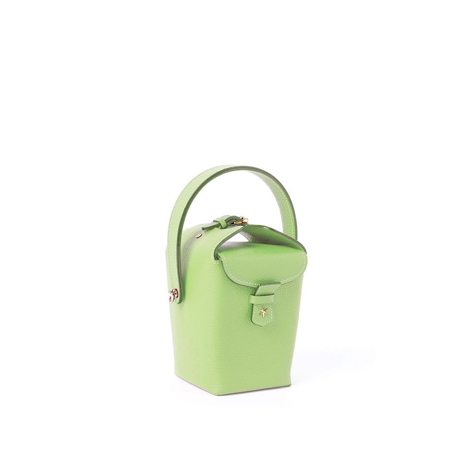 'Tuilerie' Nappa Leather handbag Apple Green & Gold