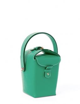 'Tuilerie' Sac à main Seau Cuir Nappa Lagon & Or